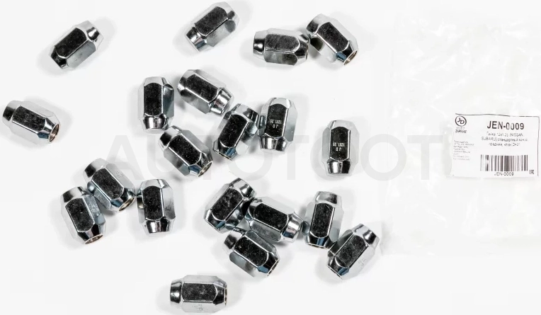 Гайка 12x1,25 (NISSAN, SUBARU) стандартный конус, средняя, ключ D=21 - Артикул JEN0009 - Производитель Just Drive - Фото, Отзывы, Цены