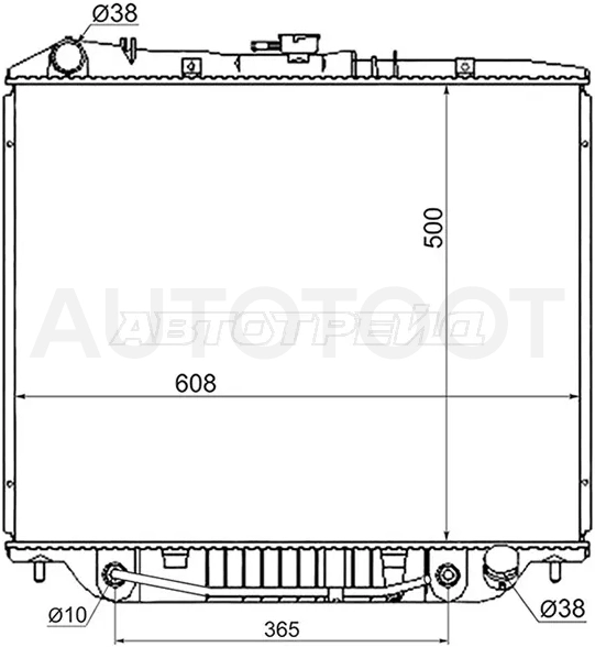Радиатор Honda Passport 93-02 / Isuzu Bighorn 91-02 - Артикул IS0005D - Производитель Sat - Фото, Отзывы, Цены