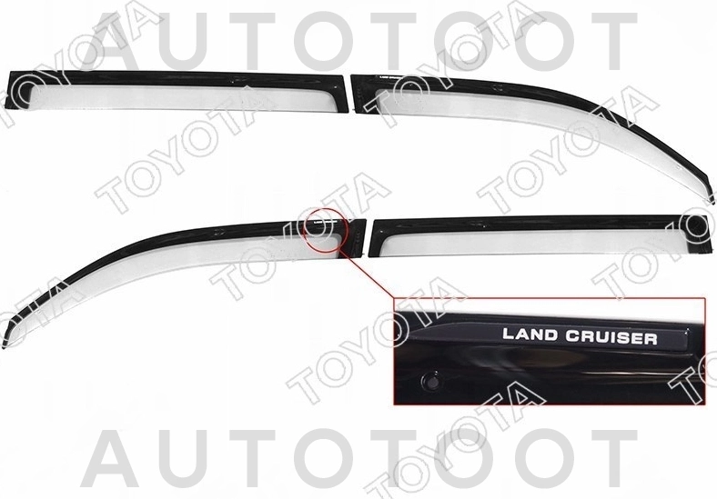 Ветровики, комплект 4 шт (LAND CRUISER) -  для TOYOTA LAND CRUISER