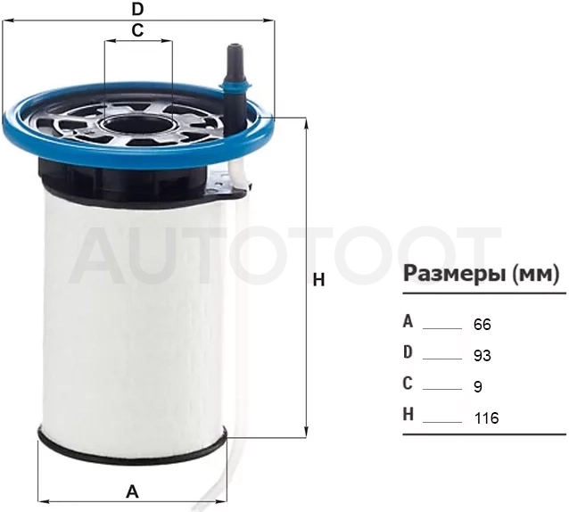 Фильтр топливный FIAT DUCATO 06-/CITROEN JUMPER 06-/PEUGEOT BOXER 06- NEW