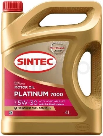 Масло моторное синтетическое Sintec Platinum 7000 5W-30 A5/B5 SL/CF 4л