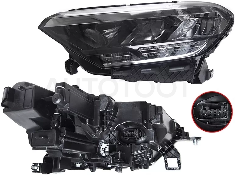 Фара Volkswagen Polo 20-22 (Слева/ LED/ ДХО/ С электрокорректором)