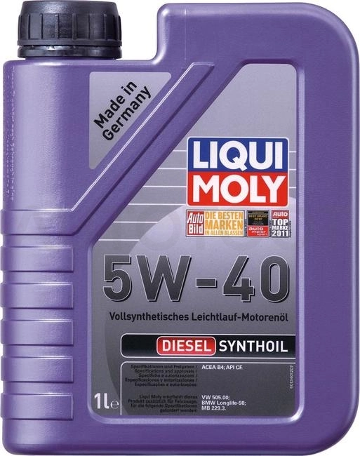 5W-40 Масло моторное синтетическое "Diesel Synthoil ", 1л - Артикул 1926 - Производитель Liqui Moly - Фото, Отзывы, Цены