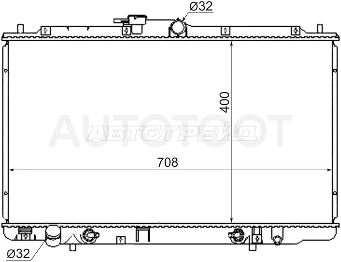 Радиатор Acura TL 98-01 / Honda Avancier 99-03 - Артикул HD0005UA - Производитель Sat - Фото, Отзывы, Цены
