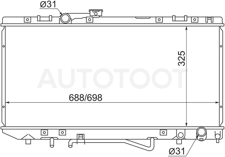 Радиатор Toyota Carina ED 89-93 / Celica 89-93 - Артикул TY0002ST180 - Производитель Sat - Фото, Отзывы, Цены