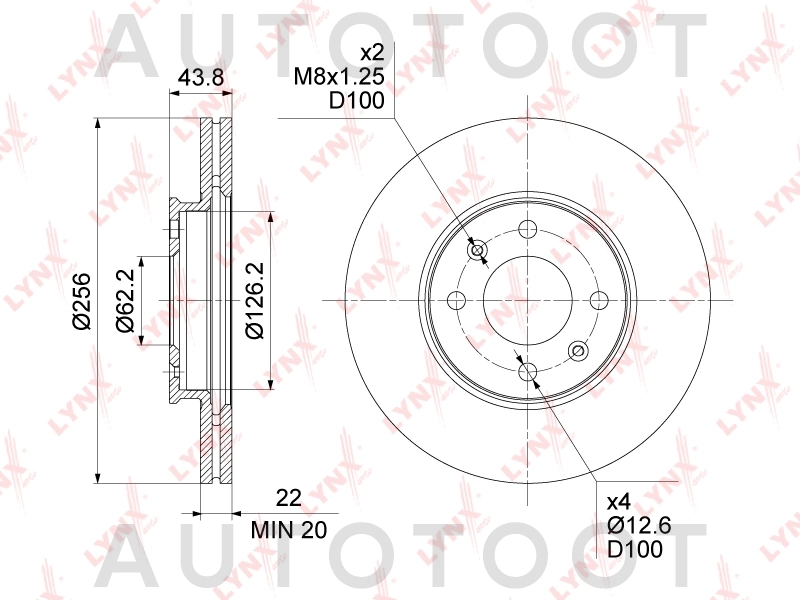 Диск тормозной передний -ST517120U000 Sat для HYUNDAI SOLARIS, KIA RIO