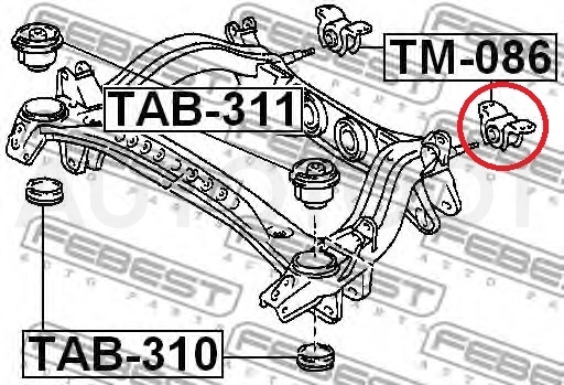 Сайлентблок заднего подрамника задний -PSE30191 Patron для TOYOTA MARK 2
