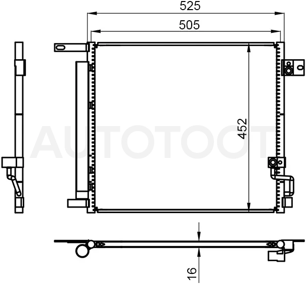 Радиатор кондиционера Hummer H3 05-10 - Артикул STHM013940 - Производитель Sat - Фото, Отзывы, Цены