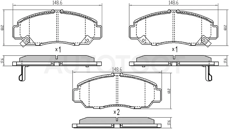 Колодки тормозные (Спереди) Honda Accord 02-13 / Civic 00-17