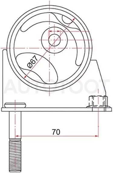 Опора двигателя Toyota Probox 02- / Succeed 02-20 / Vitz 99-05 / bB 00-05 (Зад)