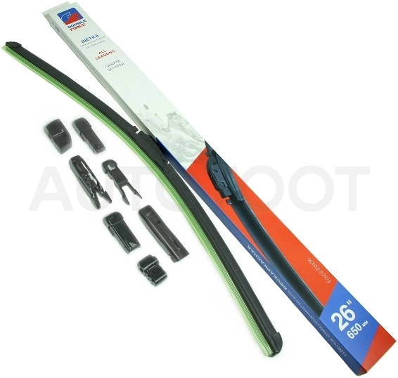 Щетка стеклоочистителя бескаркасная 650мм (26") DOUBLE FORCE