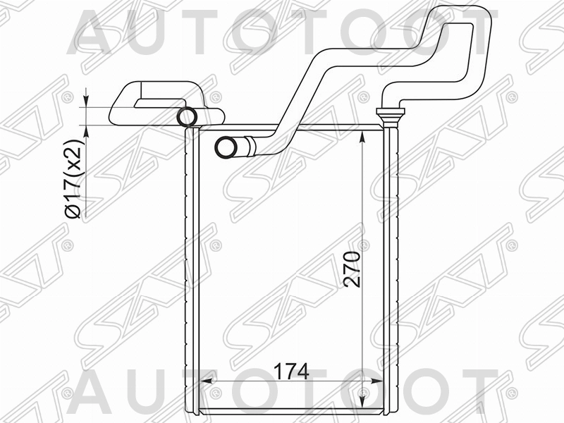 Радиатор отопителя салона -1035291SX Stellox для HONDA ACCORD