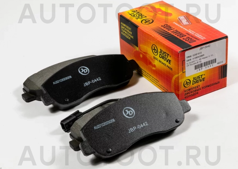 Колодки тормозные дисковые передние - Артикул JBP0442 - Производитель Just Drive - Фото, Отзывы, Цены