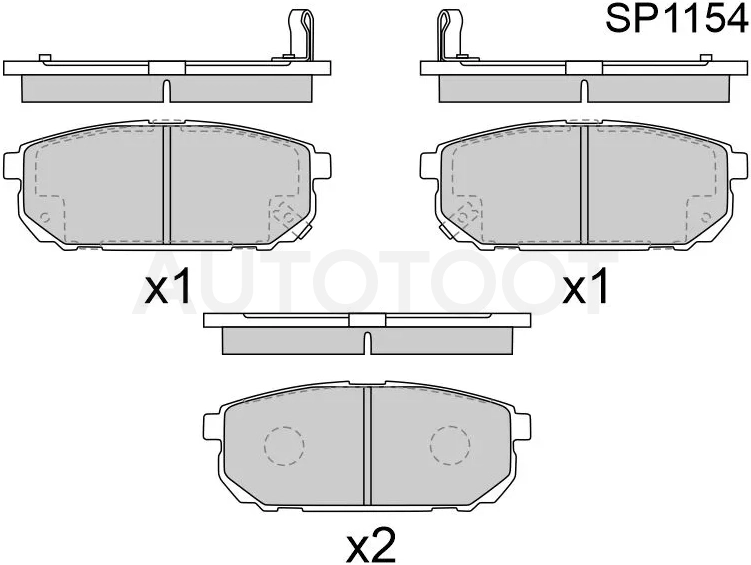 Колодки тормозные (Сзади) Kia Sorento 02-09