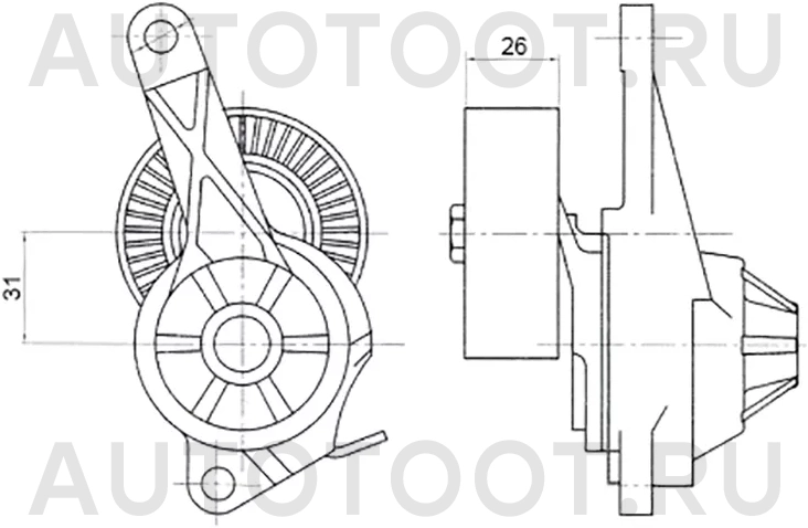 Натяжитель приводного ремня SUZUKI GRAND VITARA II 2,4 05 - Артикул ST1754054L00 - Производитель Sat - Фото, Отзывы, Цены