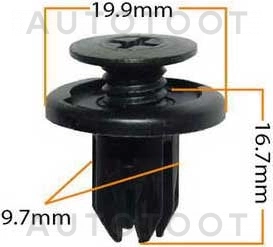 Клипса 91503-SP0-003 -KJ048 Masuma для SUZUKI SAMURAI, HONDA ACCORD, DAEWOO MATIZ, CHEVROLET AVEO, CHEVROLET LACETTI, CHEVROLET SPARK