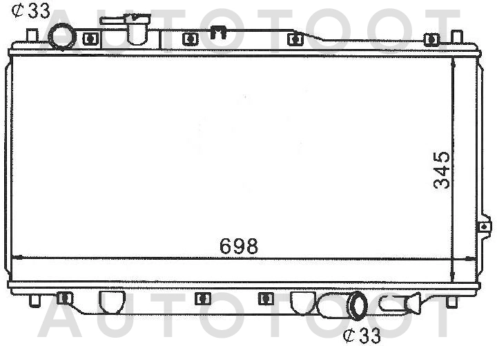 Радиатор охлаждения MT -FRC1069 Fehu для KIA SPECTRA