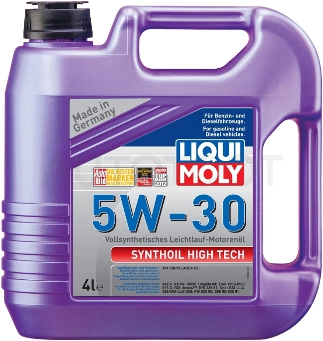 5W-30 Масло моторное синтетическое "Synthoil High Tech , 4л - Артикул 9076 - Производитель Liqui Moly - Фото, Отзывы, Цены