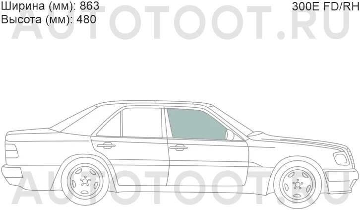 Стекло переднее правое опускное -  для MERCEDES E-CLASS