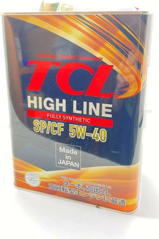 Масло моторное синтетическое TCL 5W-40 High Line, Fully Synth, SP/CF, 4л
