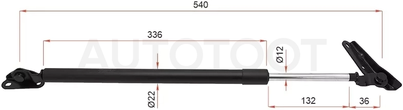 Амортизатор крышки багажника Toyota Nadia 98-03 (Слева) - Артикул ST6896044040 - Производитель Sat - Фото, Отзывы, Цены