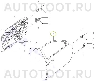Дверь передняя правая -  для LIFAN SOLANO