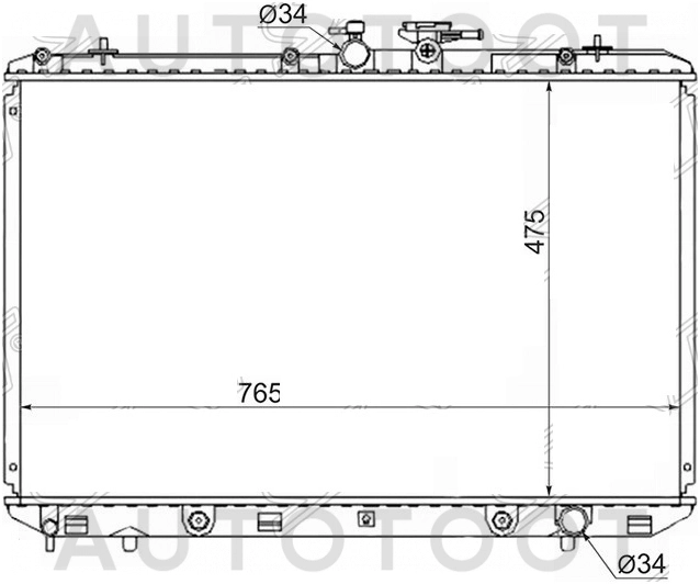 Радиатор охлаждения 2GR -TY0003GSU40 Sat для TOYOTA HIGHLANDER