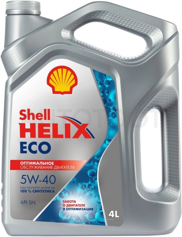 Масло моторное Shell Helix ECO SN 5W-40 синтетическое 4л