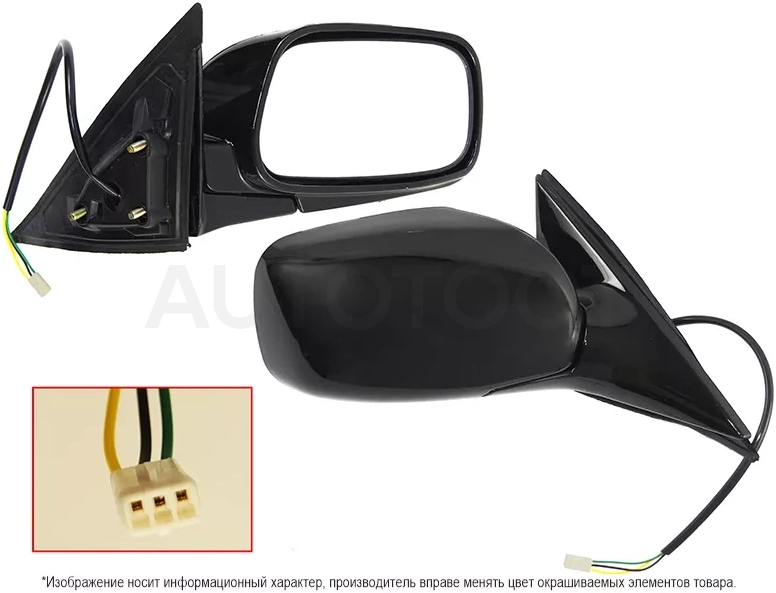 Зеркало Toyota Camry (XV30) 01-06 (Справа/ Регулировка/ 3 контакта/ LHD) - Артикул STTY389401 - Производитель Sat - Фото, Отзывы, Цены