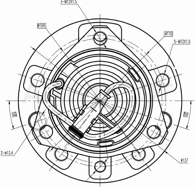 Ступица передняя -ST1603254 Sat для OPEL ASTRA, OPEL ZAFIRA