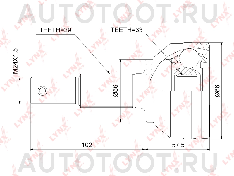 ШРУС наружный HR16DE механика -NI011 Sat для NISSAN QASHQAI