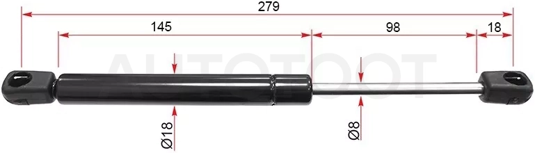 Амортизатор крышки багажника Volkswagen Passat 96-05 / Skoda Superb 02-08 / Volkswagen Bora 98-05 (Справа=Слева)