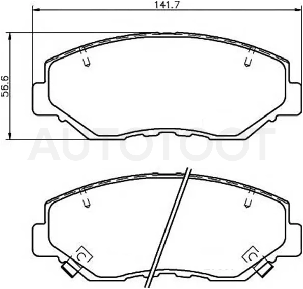 Колодки тормозные (Спереди) Honda Accord 02-08 / Civic 11-19
