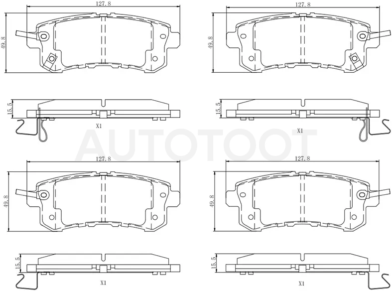 Колодки тормозные задние -STD40601LB8E Sat для NISSAN PATROL