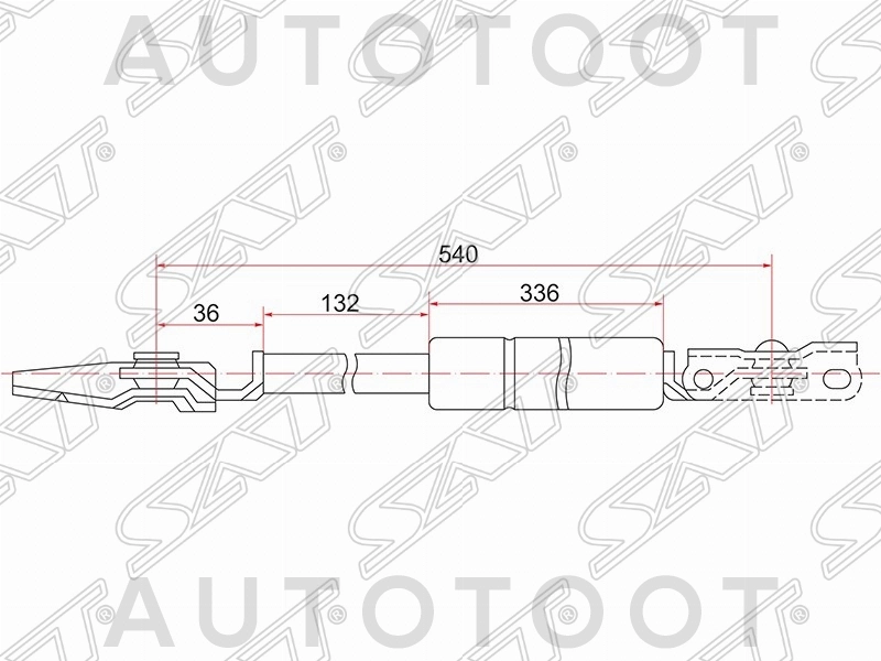 Амортизатор крышки багажника левый -ST6896044040 Sat для TOYOTA NADIA