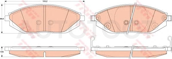 Колодки тормозные передние -ST96682858 Sat для CHEVROLET SPARK