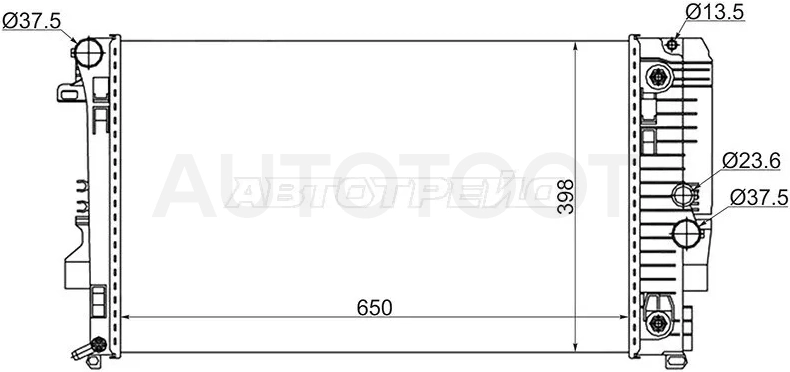 Радиатор Mercedes-Benz Viano 03-14 / Vito 03-14 - Артикул MB0016 - Производитель Sat - Фото, Отзывы, Цены