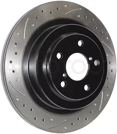 Комплект дисков тормозных задних перфорированных SUBARU FORESTER SG/SH 03-/IMPREZA GD/GG WRX 02-/LEG