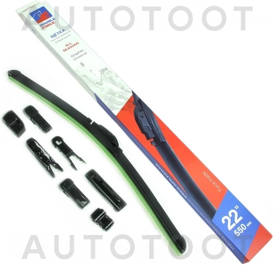 Щетка стеклоочистителя бескаркасная 550мм (22") DOUBLE FORCE - Артикул DFF22 - Производитель Double Force - Фото, Отзывы, Цены