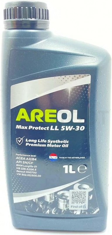 Масло моторное синтетическое AREOL 5W-30 SN/CF 1л - Артикул 5W30AR012 - Производитель AREOL - Фото, Отзывы, Цены