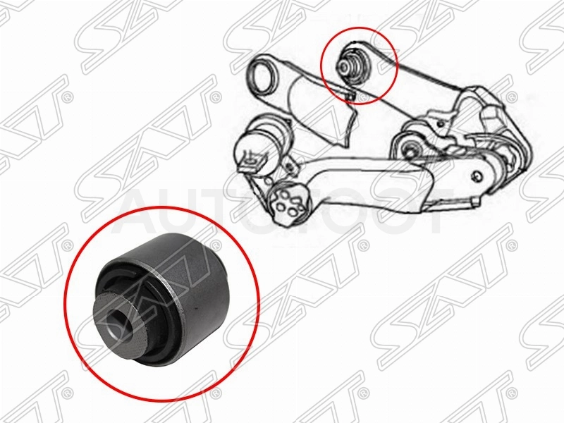 Сайлентблок заднего поперечного рычага внутренний -ST52370SWAA01BR Sat для HONDA CR-V, HONDA CIVIC