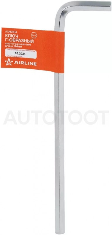 Ключ Г-образный шестигранный 6мм - Артикул ATAM104 - Производитель Airline - Фото, Отзывы, Цены