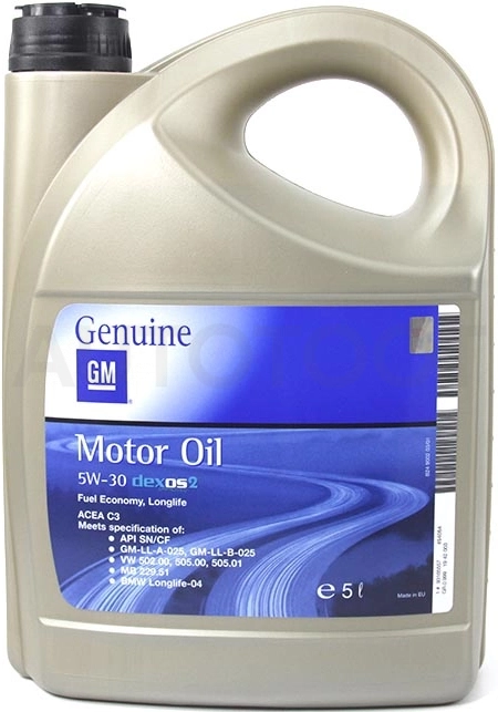 5W-30 GM Dexos2 SN/CF 5л. масло моторное синтетика