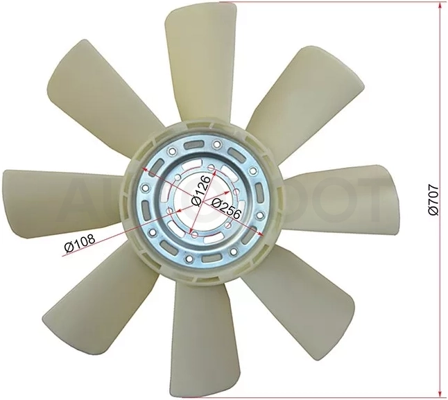 Крыльчатка вентилятора MITSUBISHI FUSO 88-06 6D24T\8DC10\8DC11 - Артикул STME065378 - Производитель Sat - Фото, Отзывы, Цены