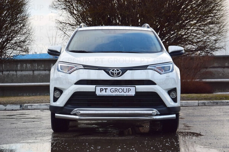 TOYOTA RAV4 2013-2018  Защита переднего бампера двойная Ø63/63мм (НПС) - Артикул TRV220201 - Производитель PT Group - Фото, Отзывы, Цены