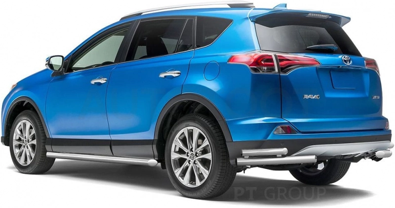 TOYOTA RAV4 2013-2018  Защита порогов Ø63мм (НПС) - Артикул TRV220301 - Производитель PT Group - Фото, Отзывы, Цены