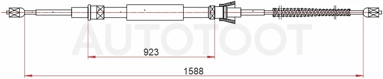 Трос ручного тормоза VW POLO (EURO) RH/LH 08-15