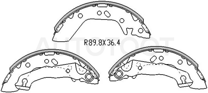 Колодки тормозные барабанные Hyundai Santa Fe 00-04 / Accent 94-12