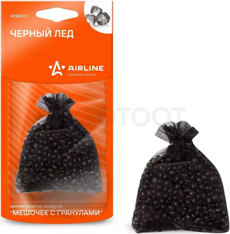 Ароматизатор подвесной "Мешочек с гранулами" Черный лед - Артикул AFME031 - Производитель Airline - Фото, Отзывы, Цены