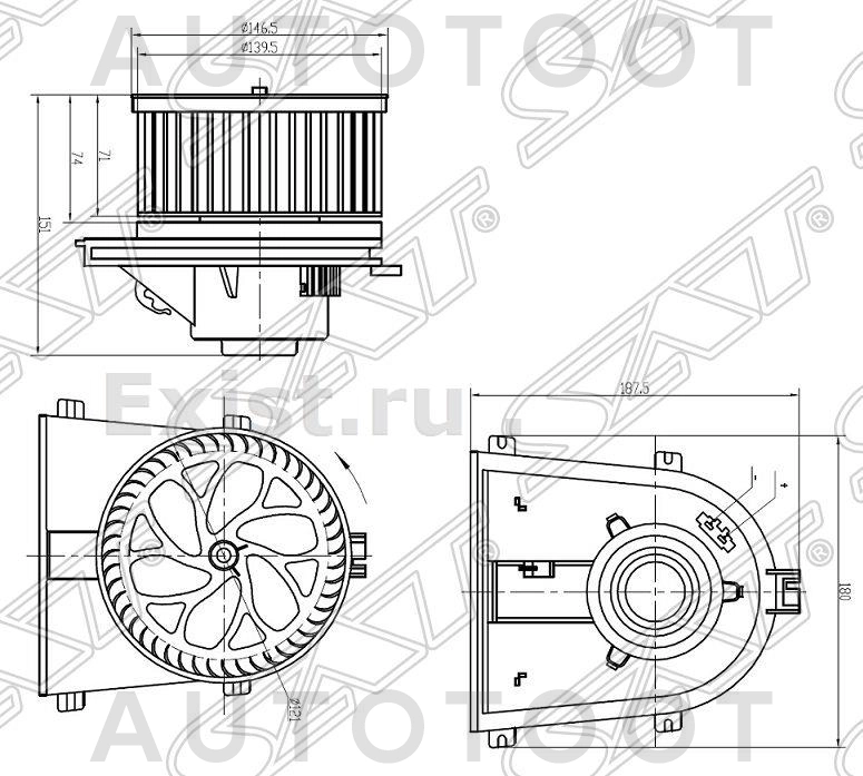 Мотор отопителя салона -ST1J1819021C Sat для VOLKSWAGEN JETTA, VOLKSWAGEN GOLF, VOLKSWAGEN POLO, VOLKSWAGEN BORA, SKODA OCTAVIA